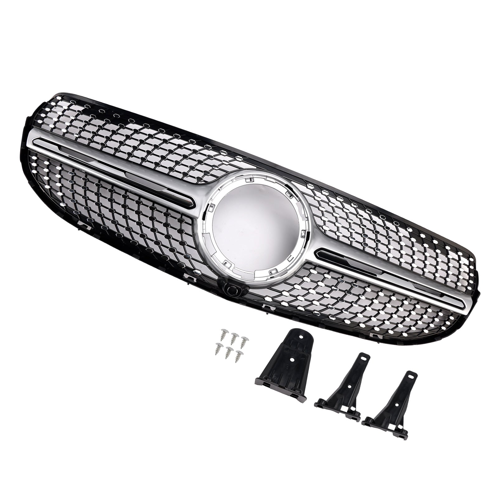 2020-2022 Mercedes-Benz X253 GLC250 GLC300 Diamond Front Bumper Grille