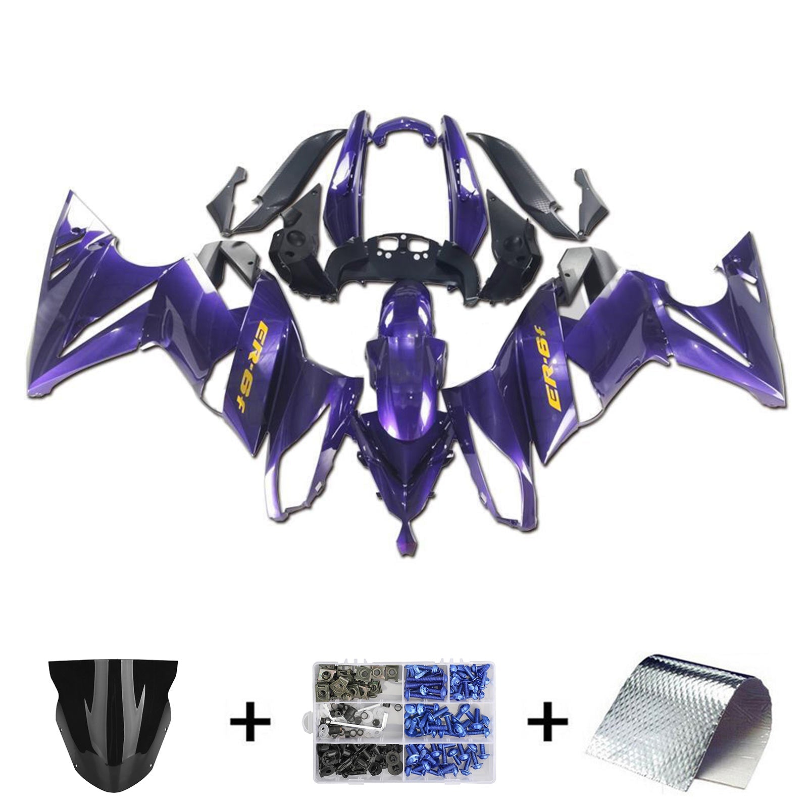 Kawasaki Ninja 650 ER-6F EX650 2009-2011 04# Fairing Kit Plastic
