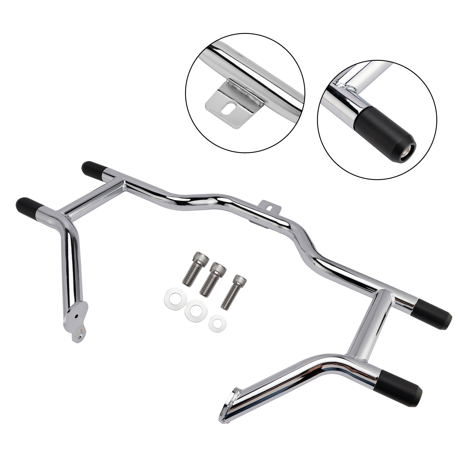 Bumper Engine Guard Fairing Mount Crash Bar Kit Fits For Cvo Road King Black