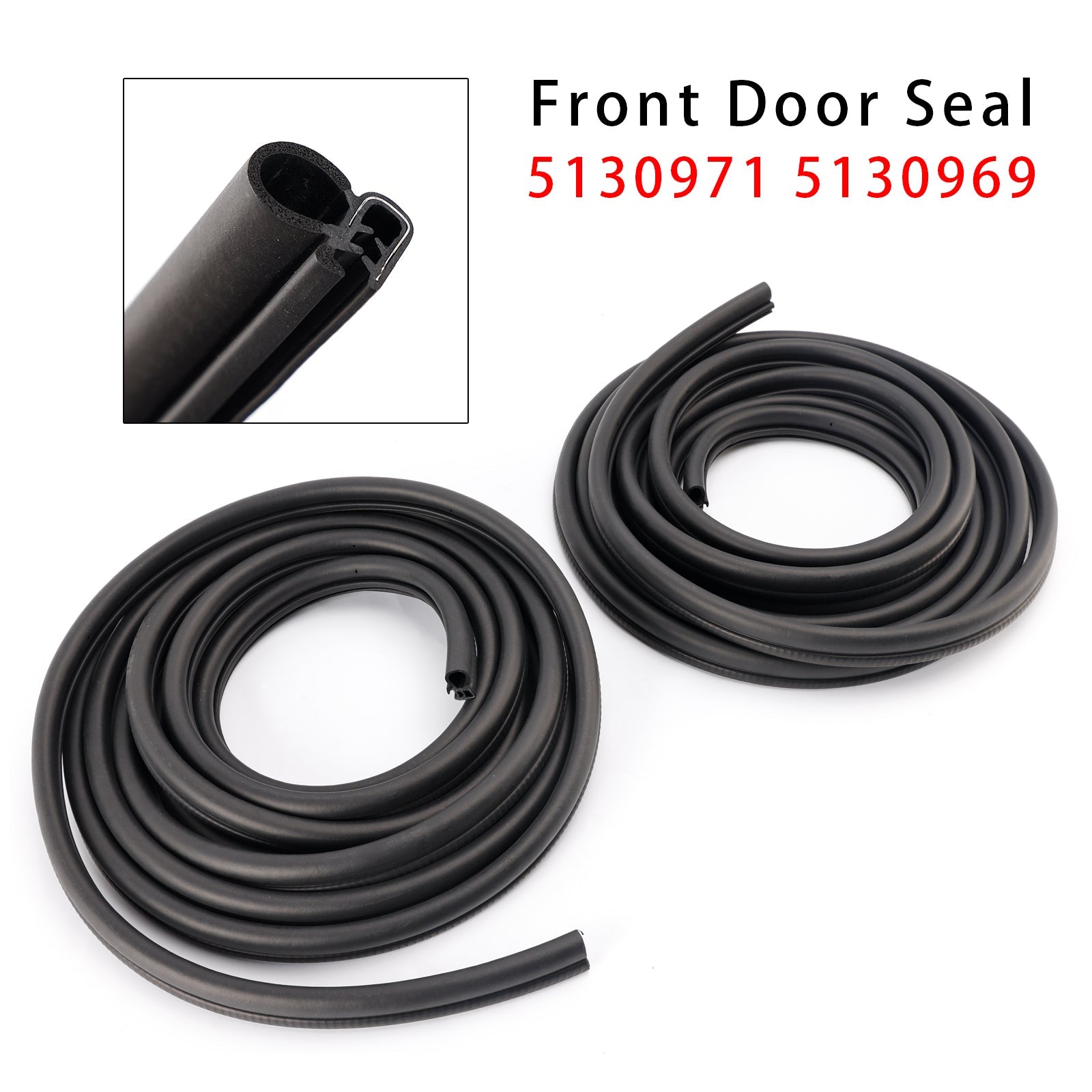 2007 GMC-Sierra 1500/2500/3500Classic-4 Door Extended Cab Pickup 5130971 5130969 2PCS Weatherstrip Door Seal