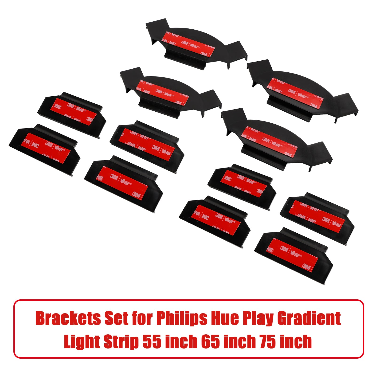 2 Pcs Brackets Set for Philips Hue Play Gradient Light Strip 55/65/75 inch