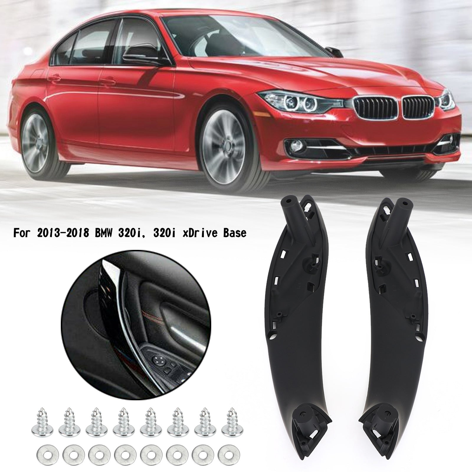 2PCS 전면 L+R 손잡이 내부 도어 51417279311 용 BMW F30 F34 F35 F80 F31 2013+