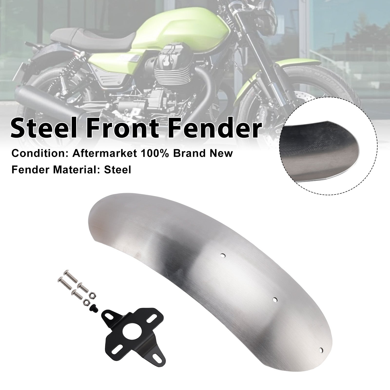 Steel Front Fender Mudguard Fit For MOTO GUZZI V7 Stone Special 2017-2025