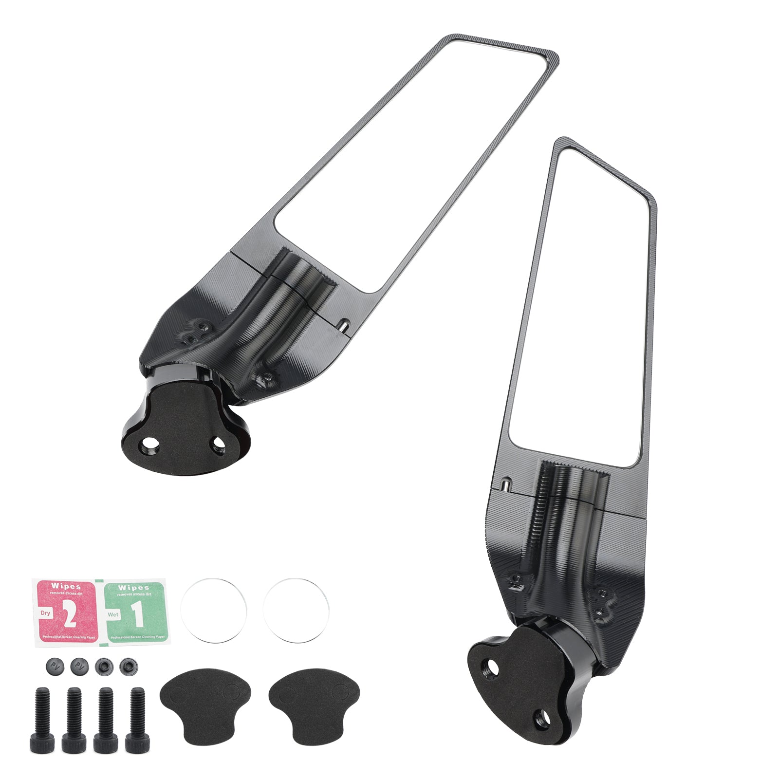 BMW S1000RR S 1000 RR 2009-2018 CNC 스위블 윙 미러 블랙 쌍