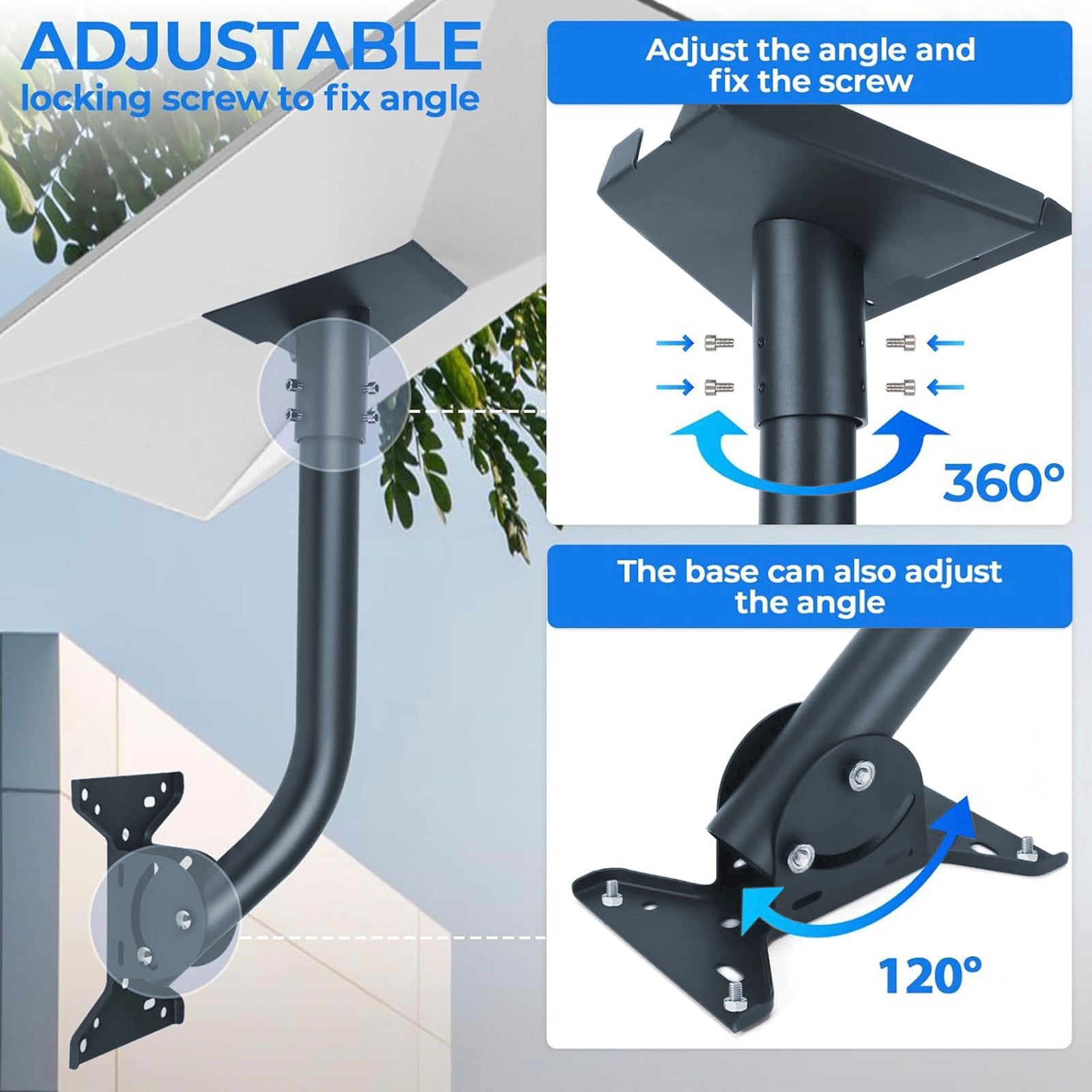 Starlink Gen 3 Mount 360< Adjustable Mounting Kit V3 For Roof Exterior Wall
