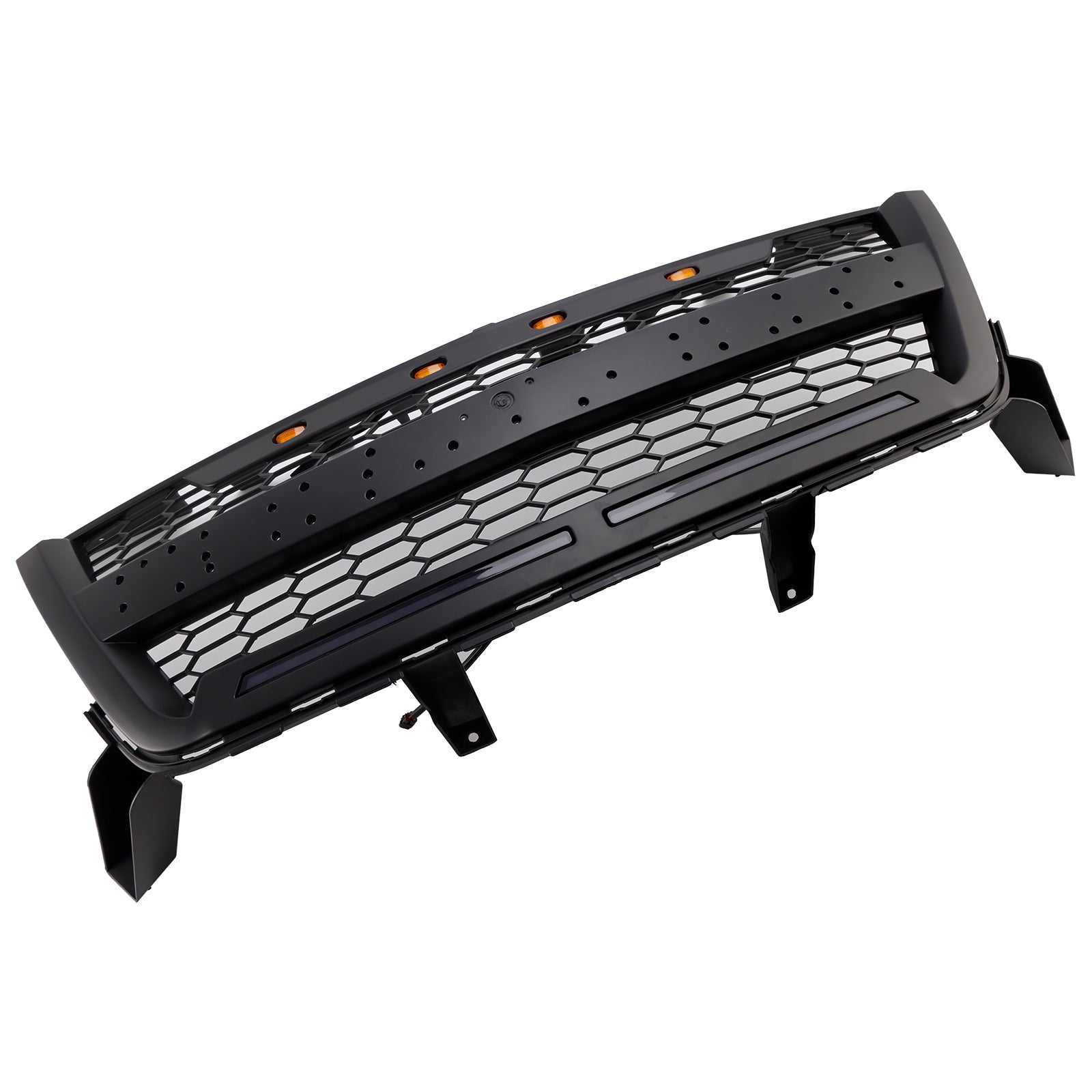 Matte Black Front Bumper Grille Grill Fit Chevy Colorado 2016-2020 W//LED