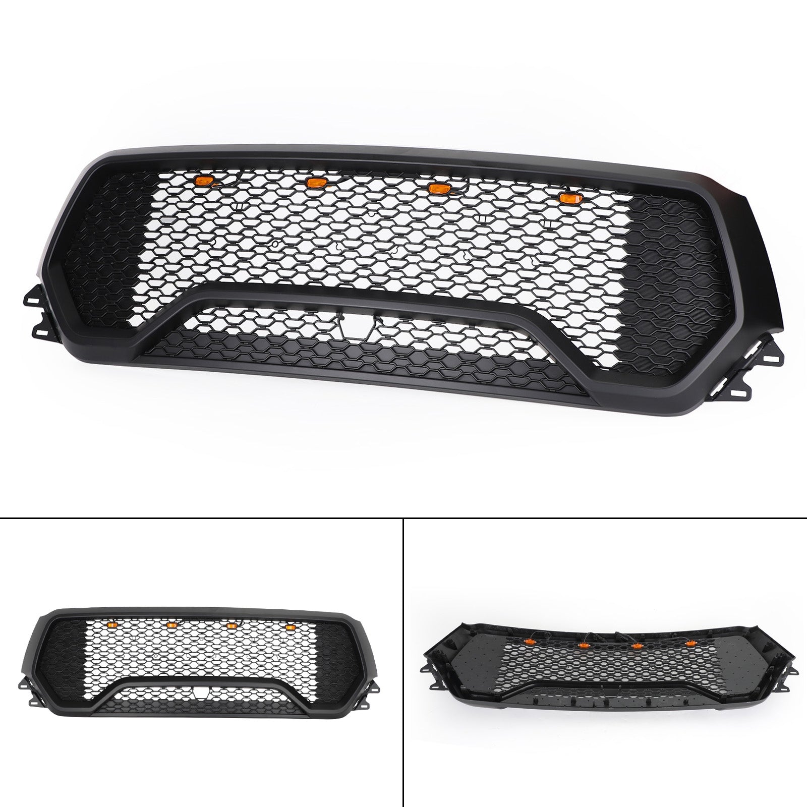 TRX Style LED Honeycomb Front Upper Hood Grille Fit Dodge Ram 1500 2019-2022