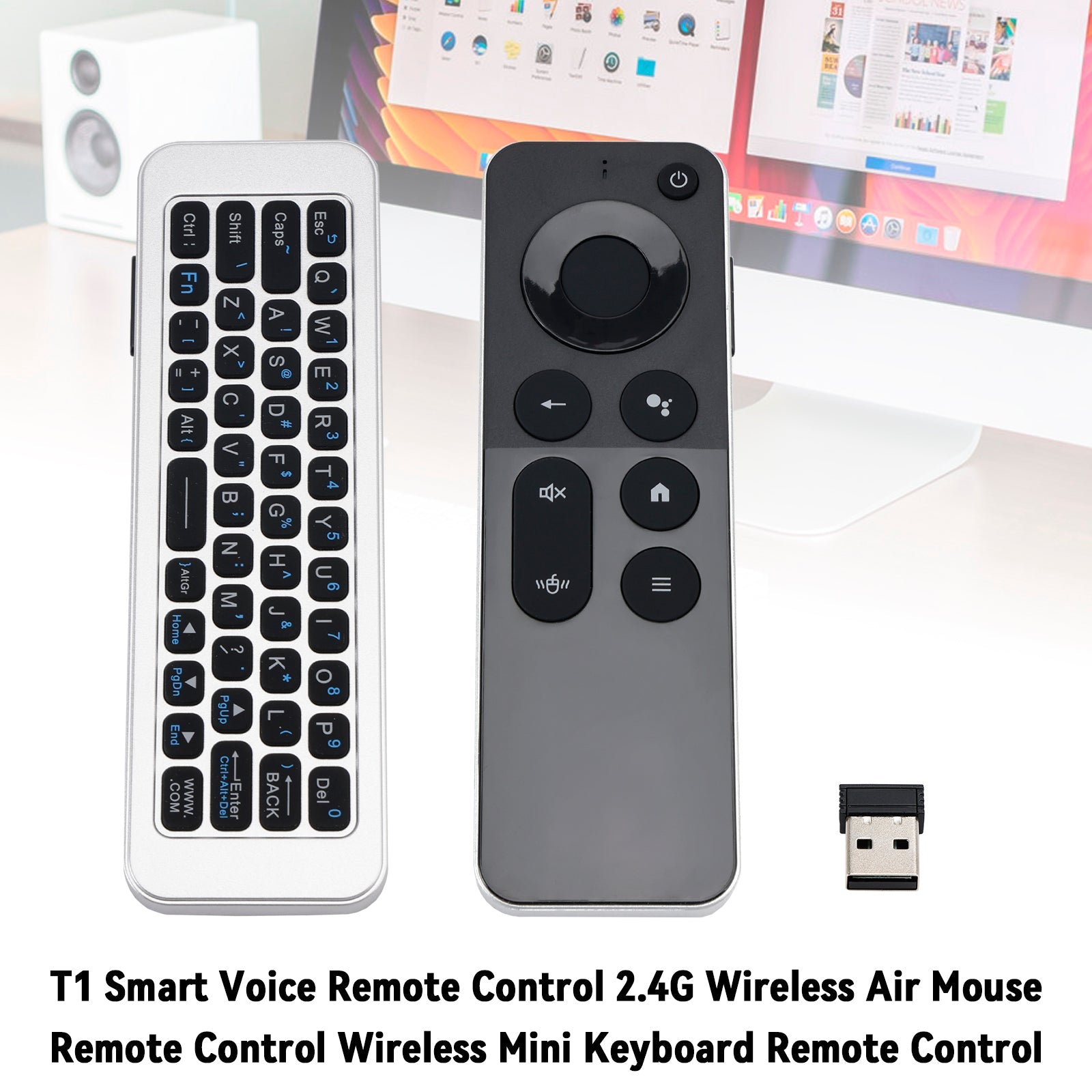 T1 Smart Voice IR learning Remote Control Wireless Mini Keyboard Remote Control