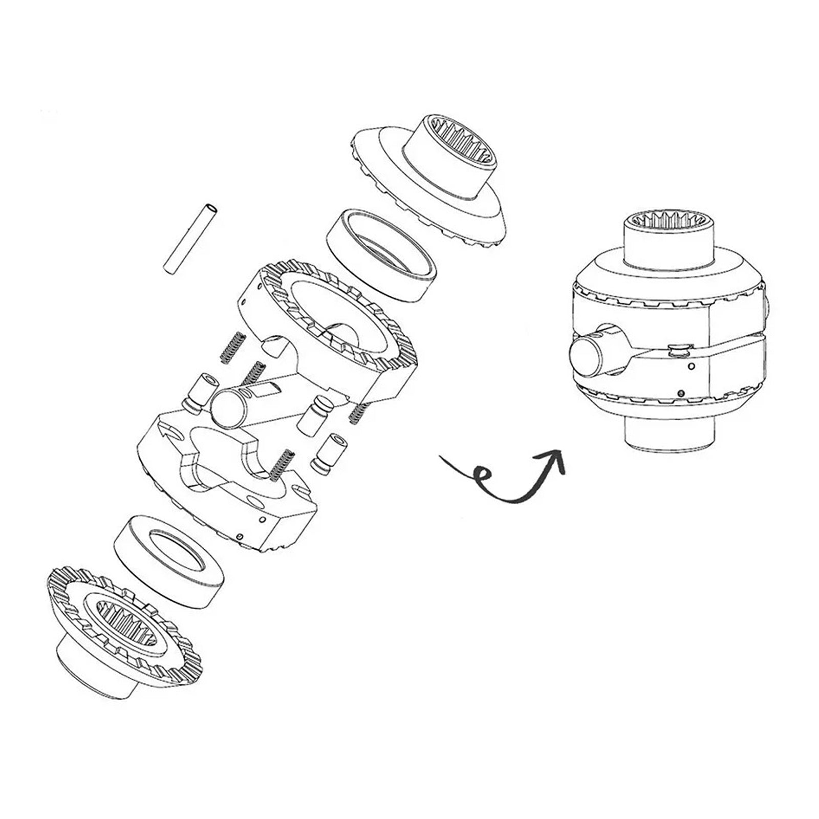 1986-1992 Jeep Comanche Front fit Dana 30, 27 Spline, 4WD only Front Differential Locker SLD3027