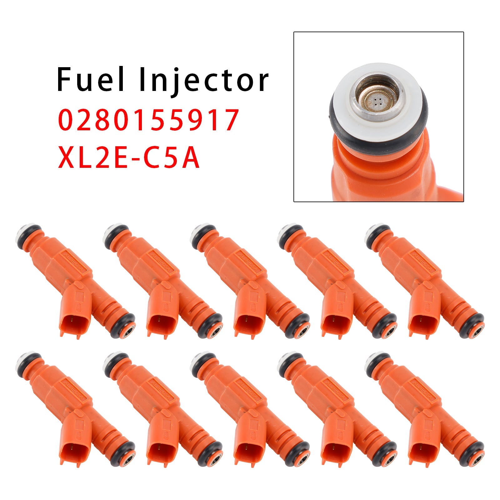 10Pcs Fuel Injector For Ford F250 F350 F450 F550 6.8L V10 Mercury 0280155917