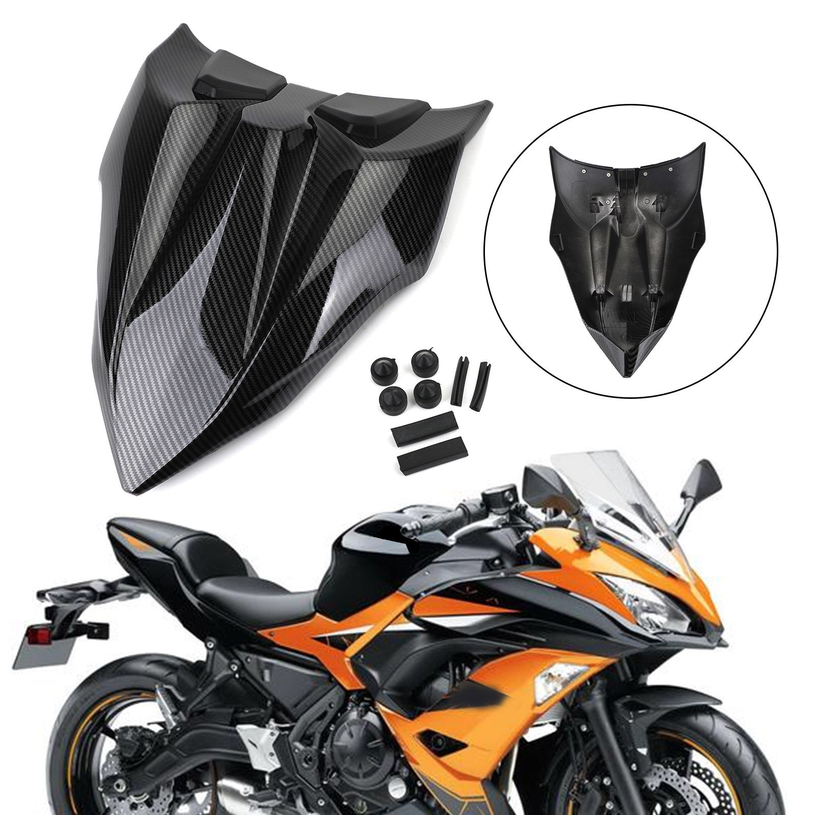 Motorcycle Rear Seat Fairing Cover Cowl For Kawasaki Z650 Ninja 650 2017-2023