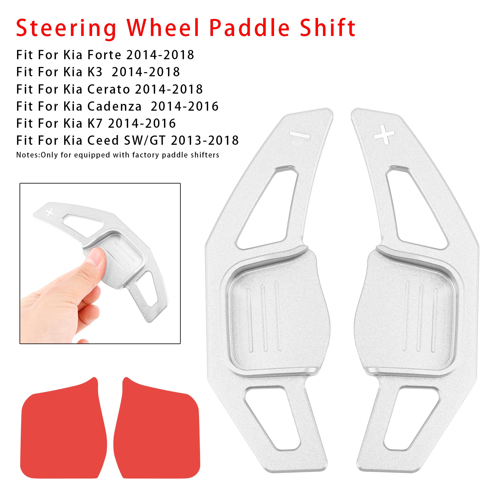 Steering Wheel Paddle Shifter Extension For Kia Forte Cadenza Aluminium
