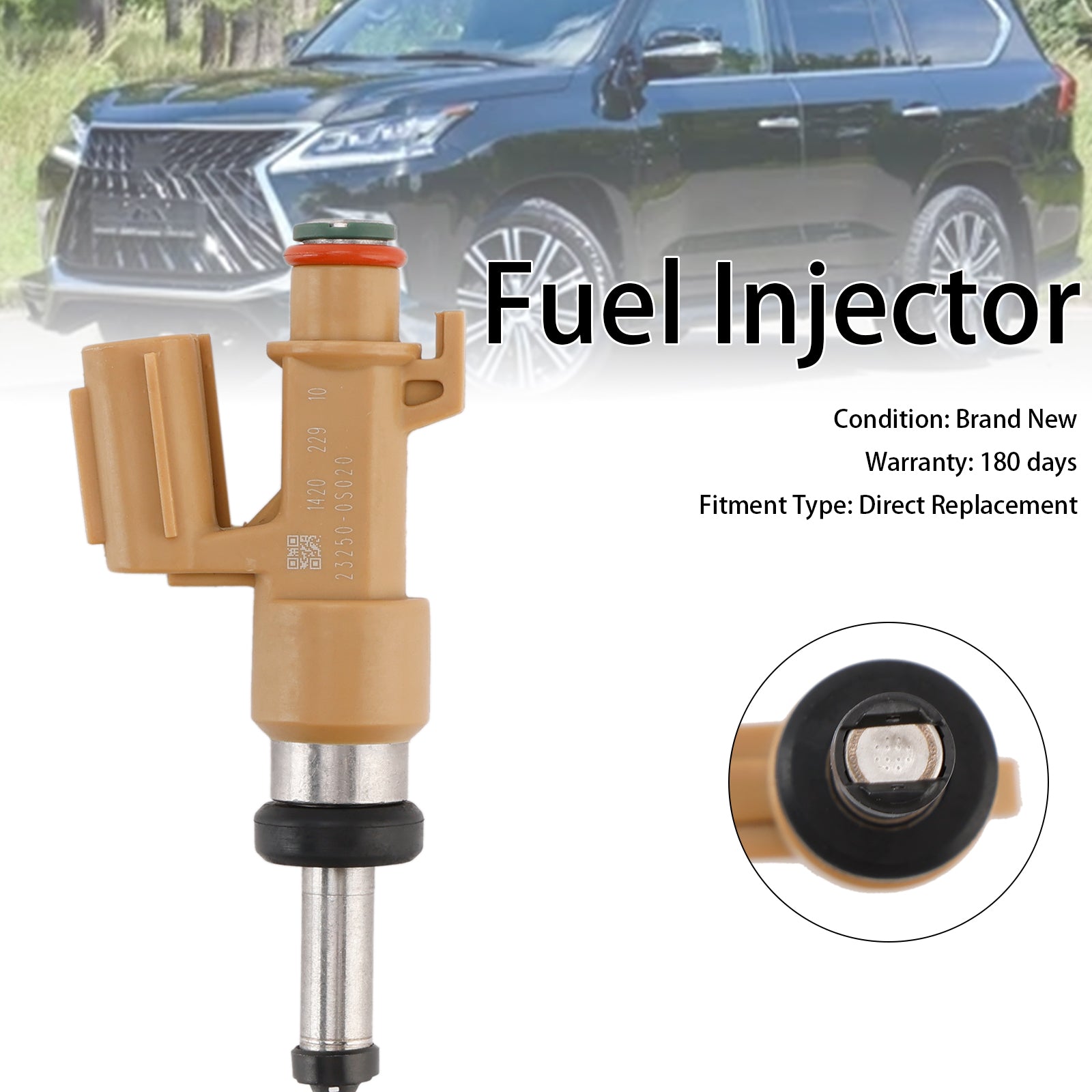 1PCS Fuel Injector 23250-0S020 Fit Toyota Tundra Sequoia 4.6L 5.7L 2008-2019