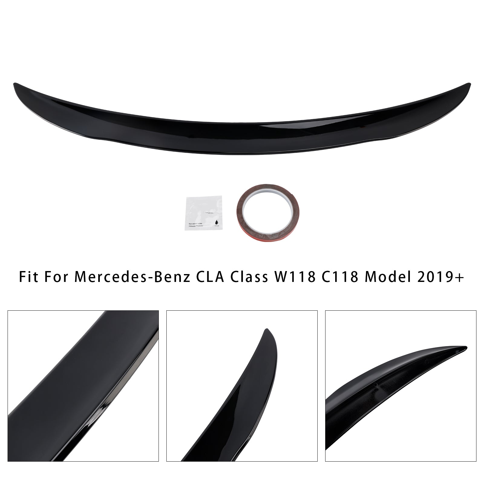 Gloss Black Rear Boot Spoiler For Mercedes-Benz CLA-Class W118 C118 2019+