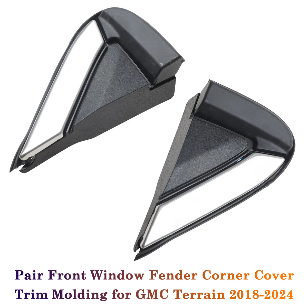 Pair Front Window Fender Corner Cover Trim Molding for GMC Terrain 2018-2024