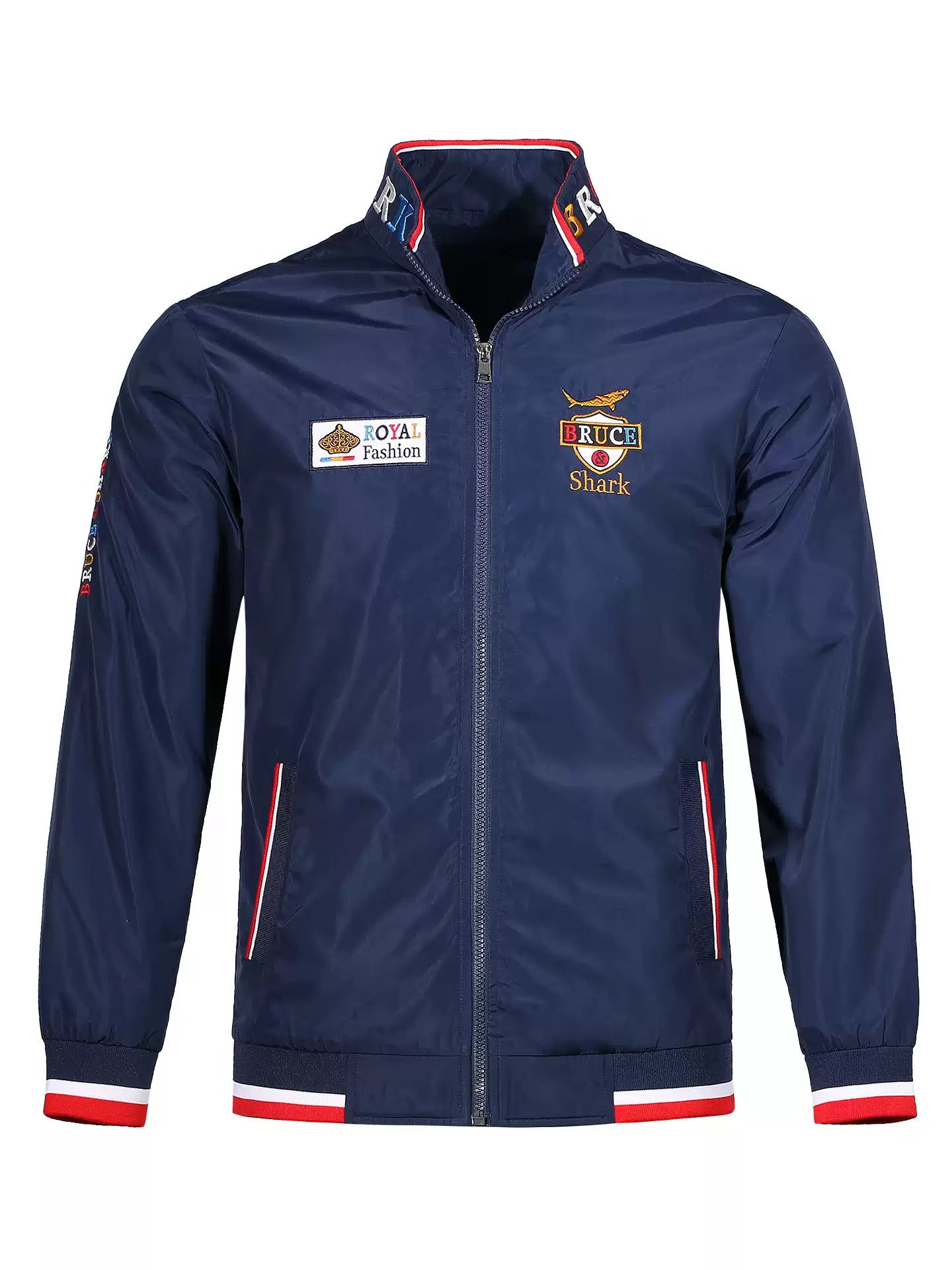 Bruce & Shark Men's Jacket Autumn New Thin Sports Coat Oversized Trendy Loose Men's Cardigan