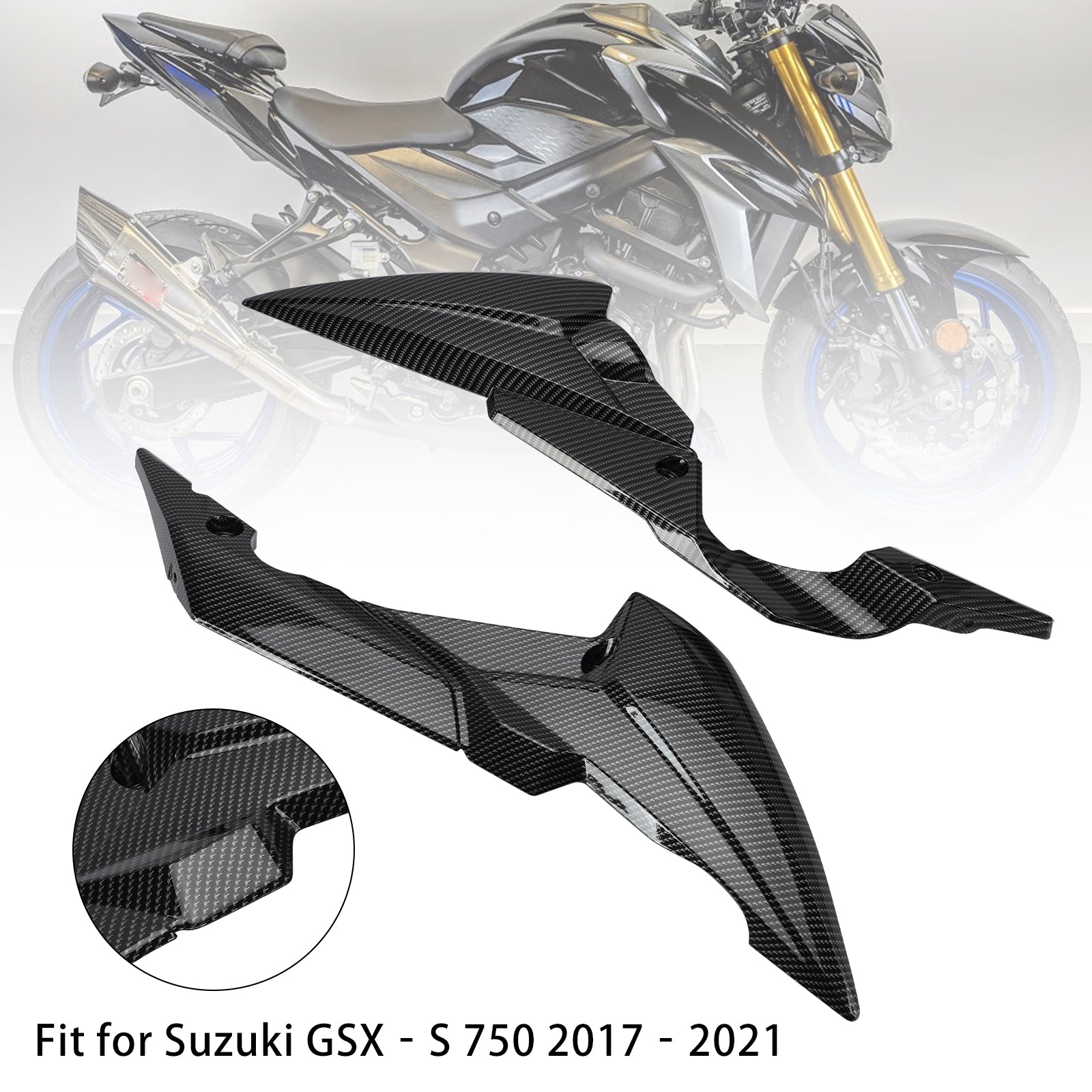 Carenado protector de vientre de aceite inferior para Suzuki GSXS GSX-S750 2017-2021 carbono