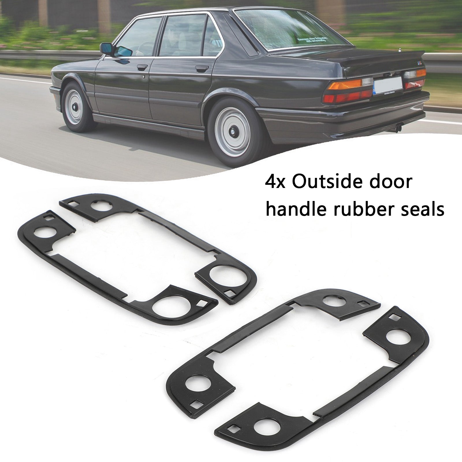 4x Door Handle Gasket Rubber Seals For BMW 3 5 7 Series E36 E34 E32