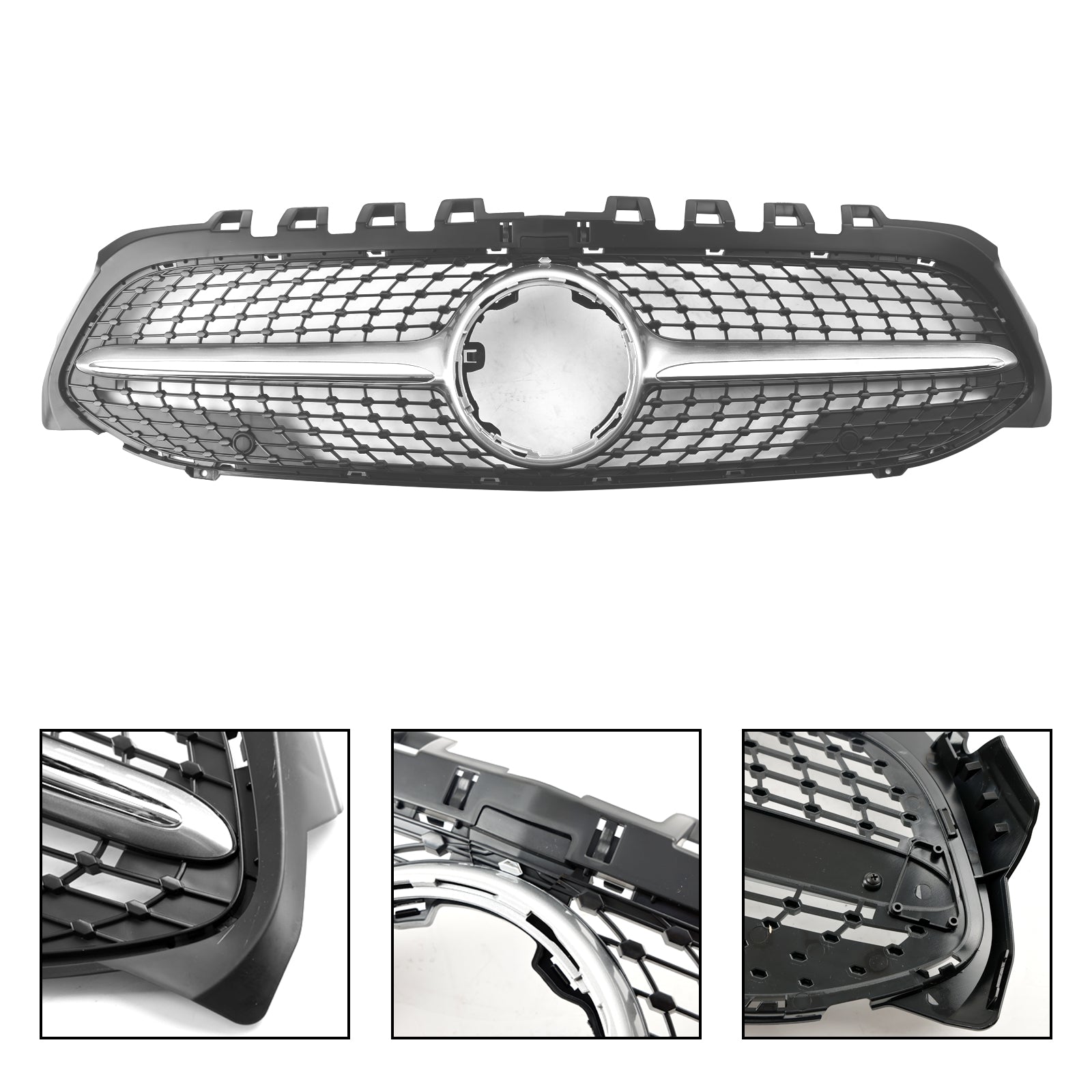 2019-2023 Benz A-Class W177 Black Diamond Front Bumper Grill Grille