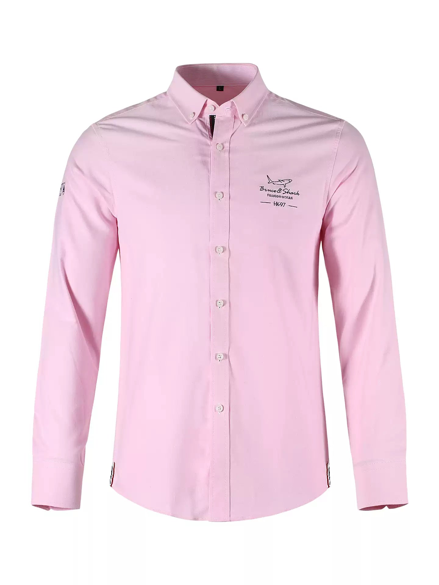 Bruce & Shark Men's shirt thick long sleeve Autumn new pure cotton oversized trendy men's Oxford shirt for layering