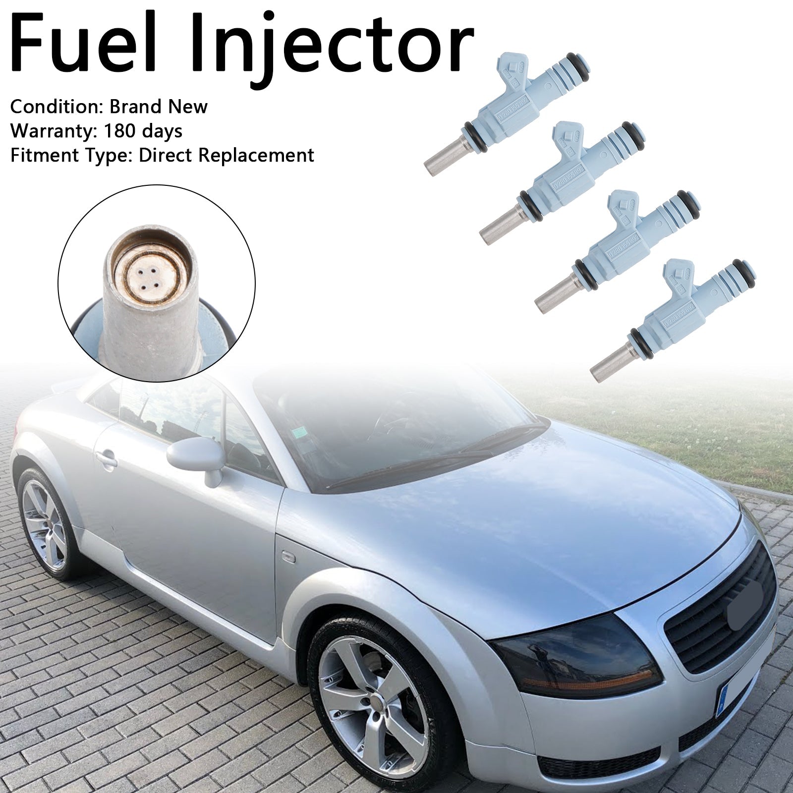 4PCS Fuel Injector 0280155892 Fit Audi TT Quattro 1.5L 2000-2002 0280155893