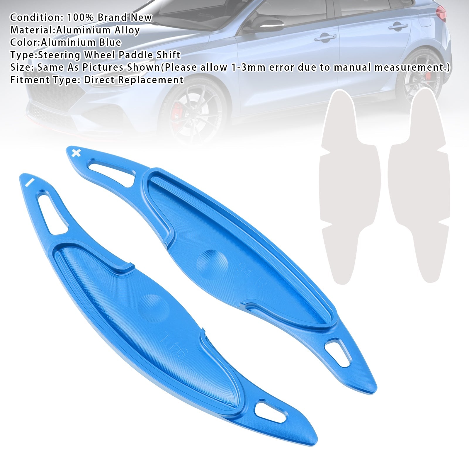 Steering Wheel Paddle Shifter Extension For Hyundai Elantra i30 Aluminium