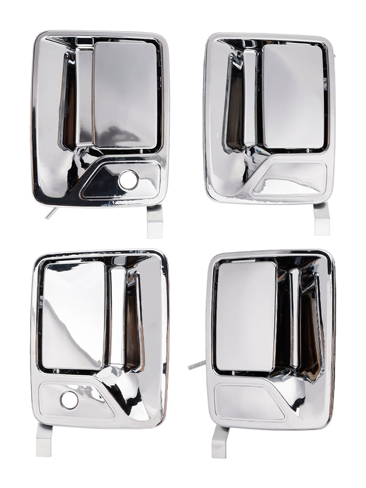 4Pcs Chrome Exterior Door Handle Set For Ford F-250 F-350 Super Duty 99-16