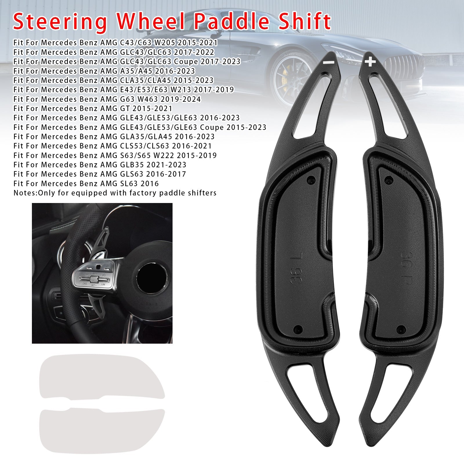 Steering Wheel Paddle Shifter Extension For Mercedes Benz AMG