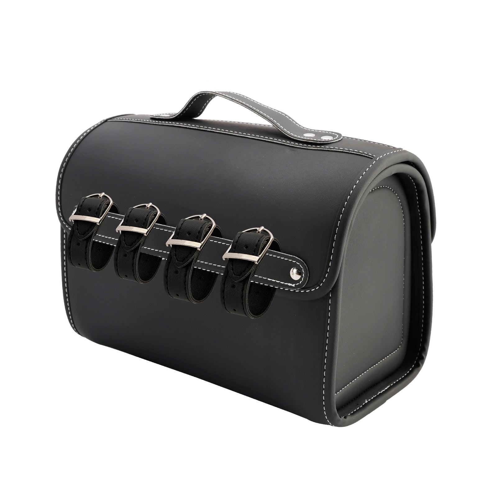 스쿠터, 오토바이용 PU 사이드 테일 백, 새들백, 색상 매칭 러기지, 화이트