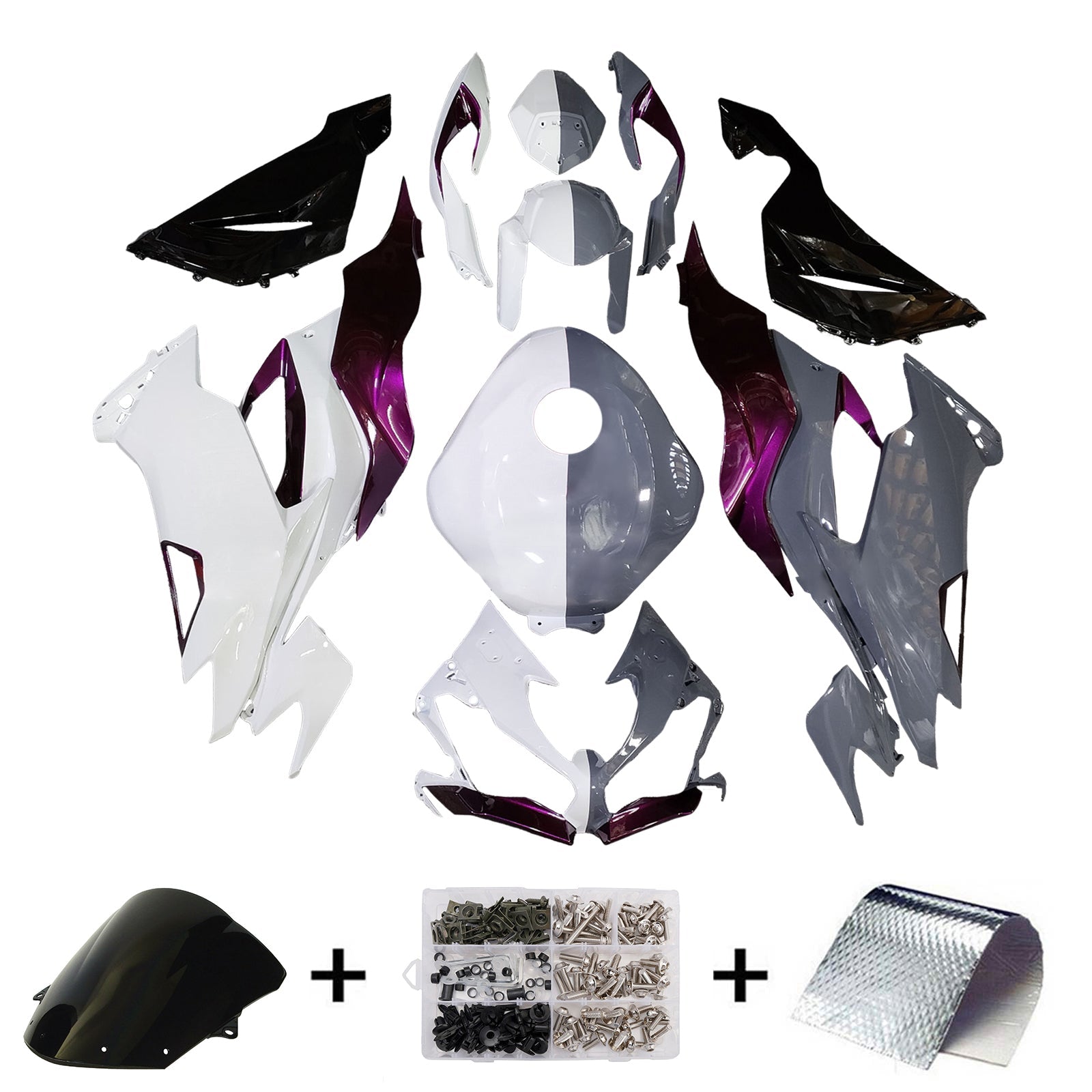 Injection Fairing Kit Bodywork Plastic ABS fit For Kawasaki ZX6R 2019-2023
