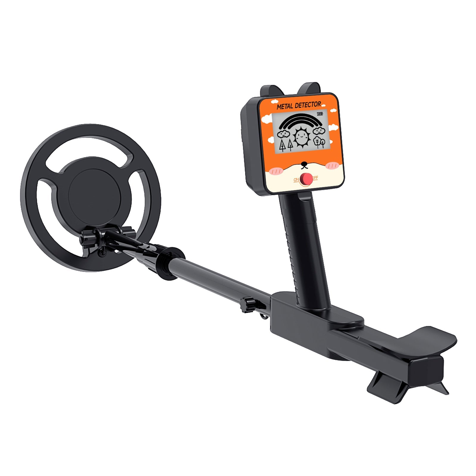 GT260 Kids Child Treasure Seeker Metal Detector Waterproof 6.3"Search Coil Black