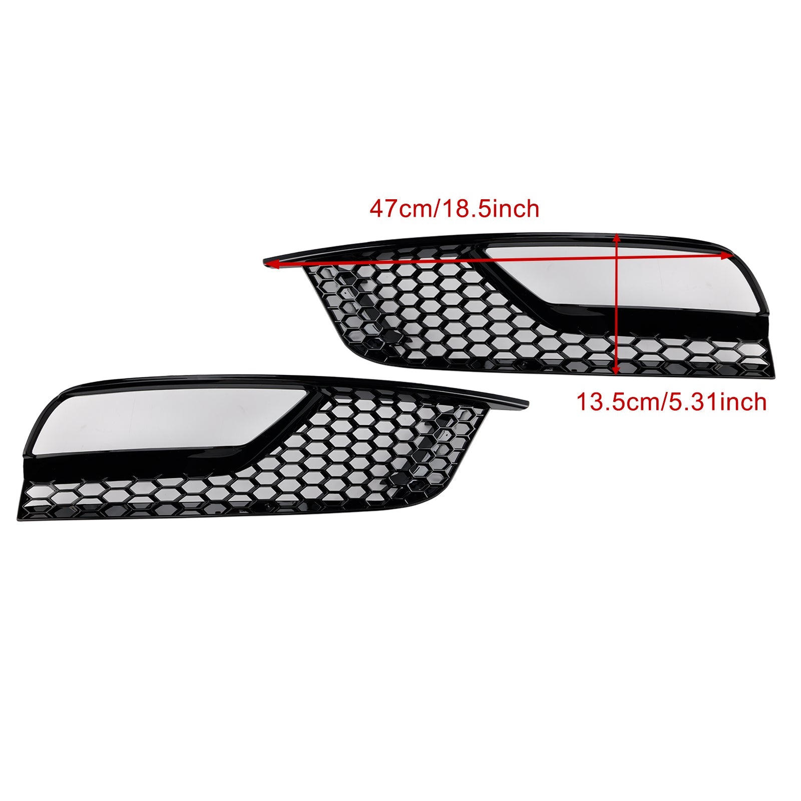 2013-2016 Audi A3 8V Sedan Gloss Black Front Fog Light Grill Covers
