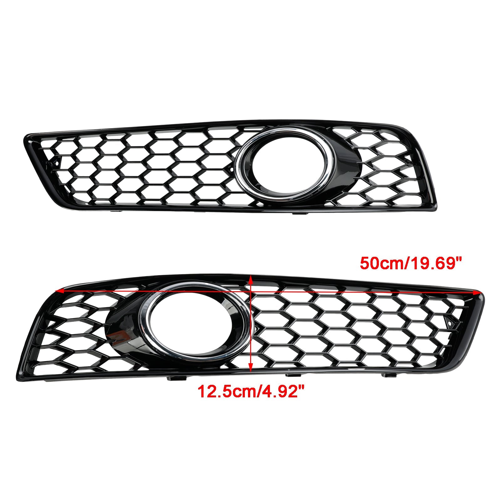 Audi A3 8P 2009-2013 Honeycomb Bumper Front Fog Light Grille Grill Cover