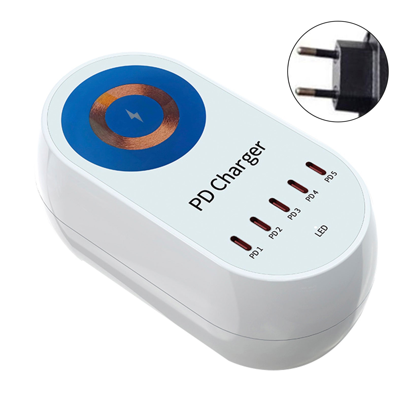 140W PD Multi-Port Charger Magnetic Wireless Fast Charging PD100W Laptop Mobile Phone Charger EU Plug