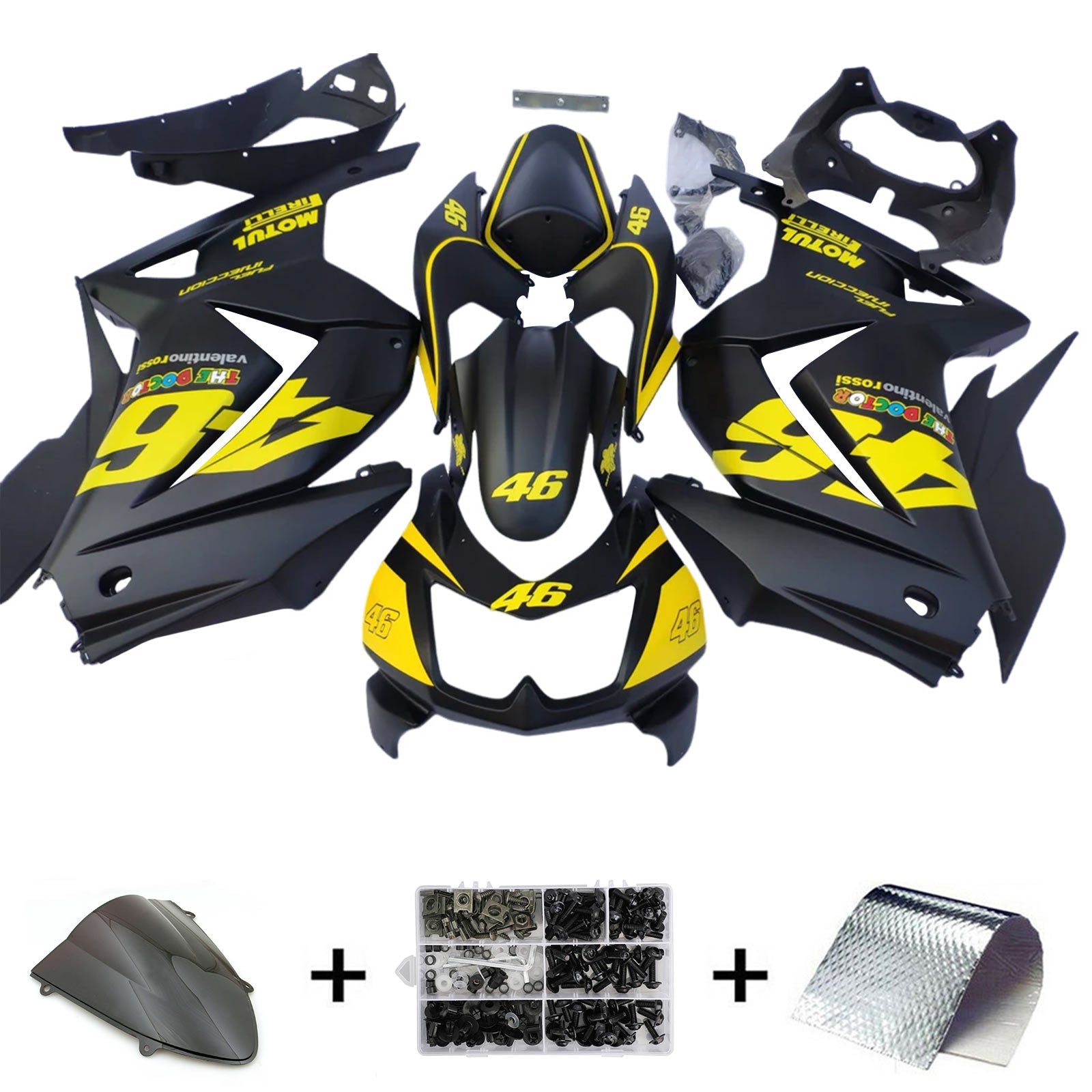 Kawasaki EX250 Ninja250R 2008-2012 Fairing Kit Bodywork Plastic ABS