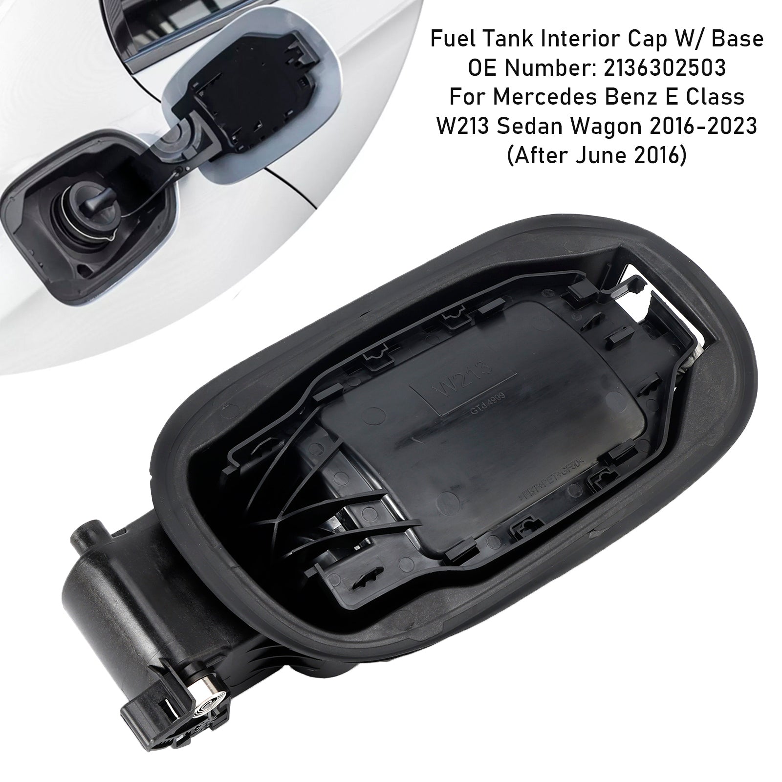 2016-2023 Mercedes E Class W213 Fuel Tank Interior Cap W/ Base 2136302503