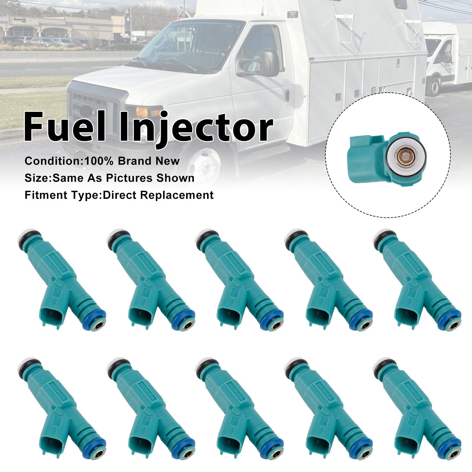2004-2009 For Ford E-350 Super Duty 10Pcs Fuel Injector 4C2Z9F593DA