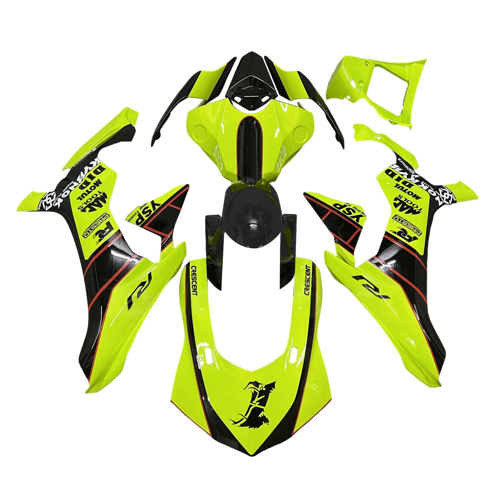 Injection Fairing Kit Bodywork Plastic ABS For Yamaha YZFR1 YZF-R1 2015-2019