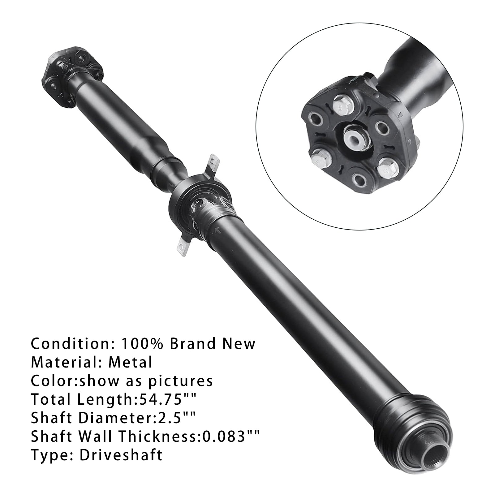 2011-2019 BMW X6 3.0L Rear Driveshaft Prop Shaft Assembly 26107589129 986-384