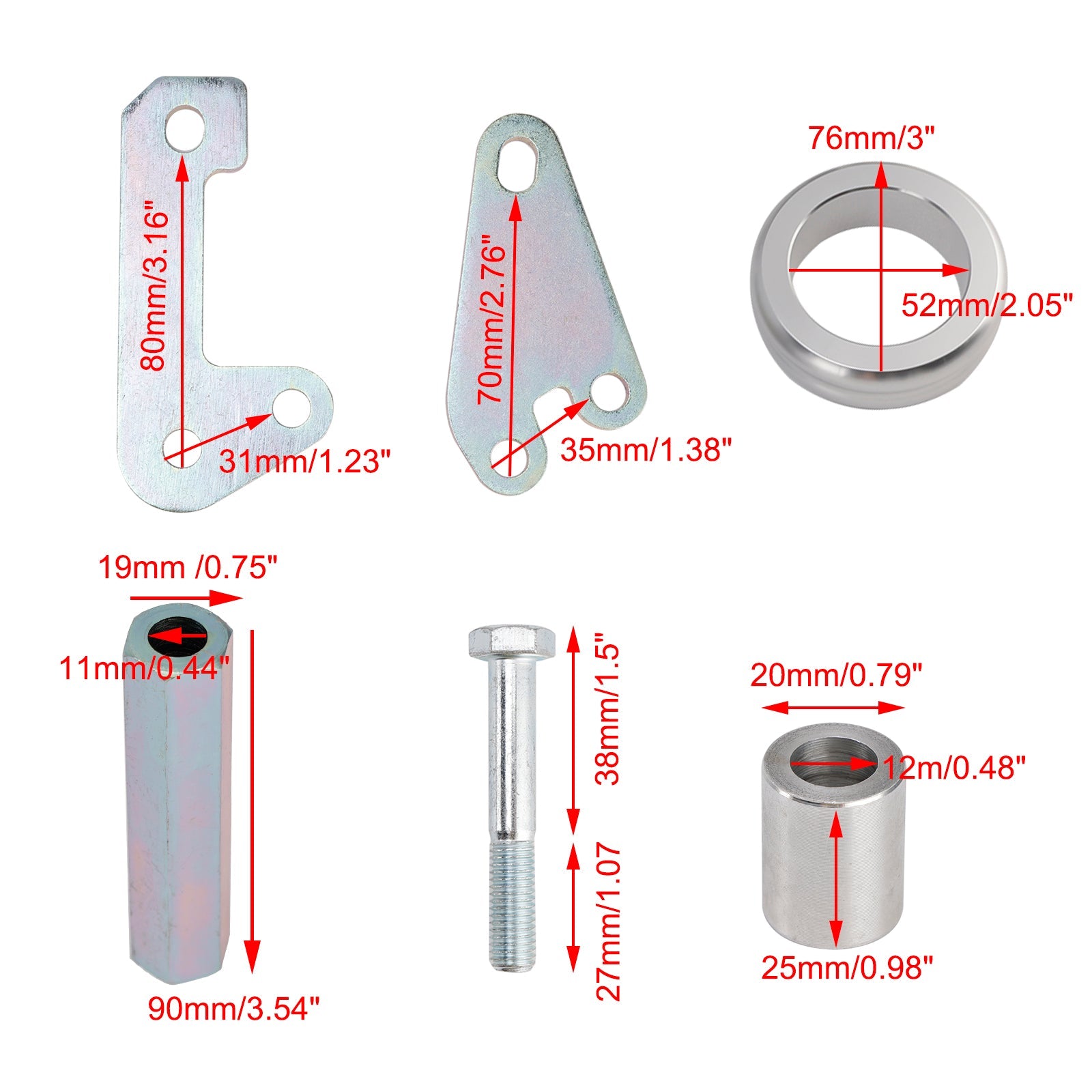Lift Kit 3 Inches Front & Rear Rise Suspension For Polaris Ranger Xp 1000 18-25
