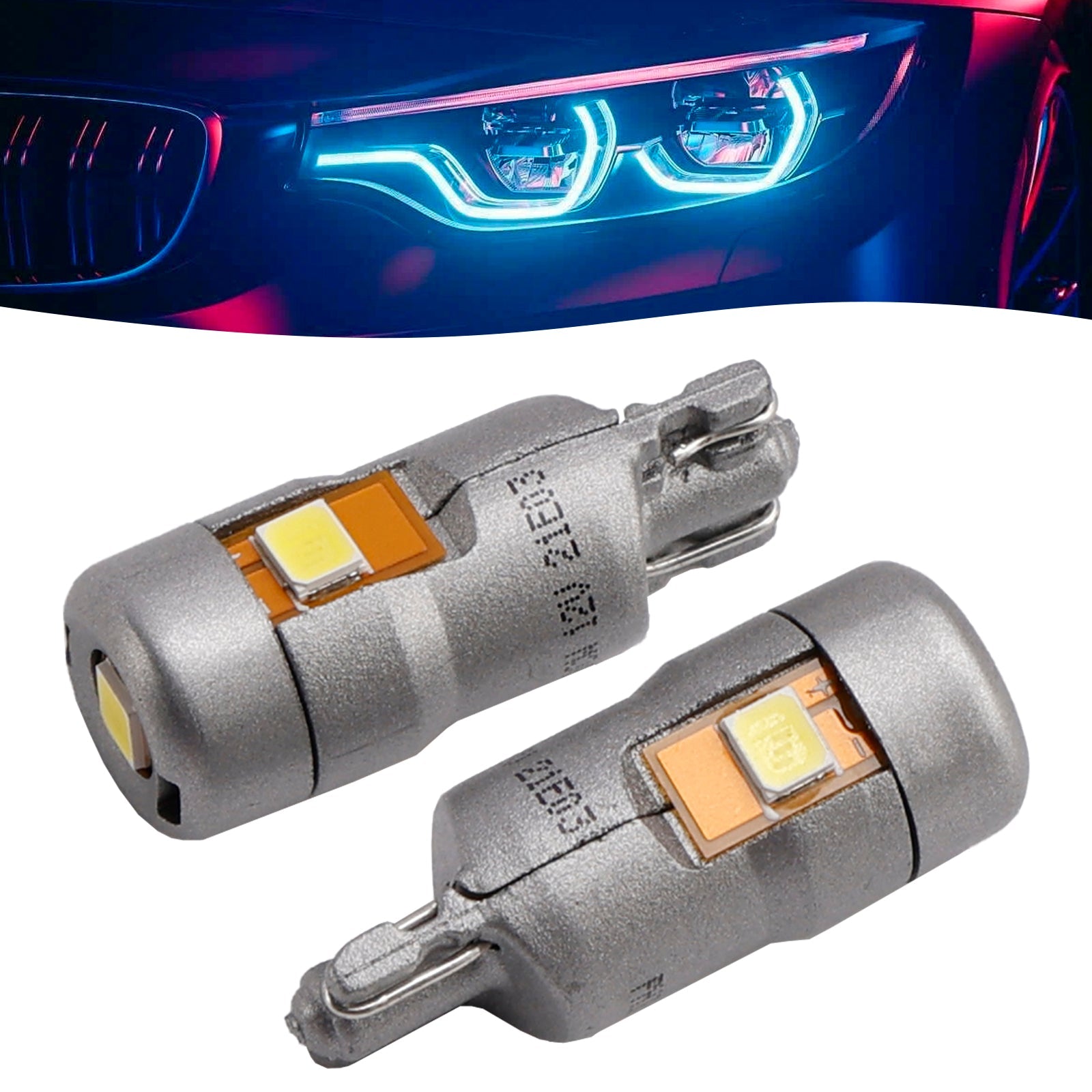 Car Light LED-T10 Ultinon Pro6000 W5W 11961U60CW 6000K 80LM For PHILIPS