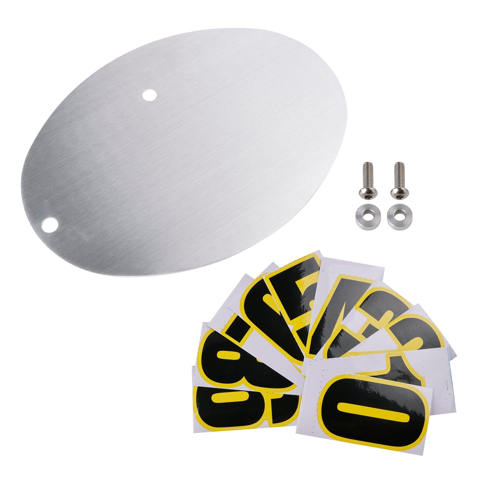 DIY Universal Motorcycle License Plate Aluminum Custom Oval Number Plate