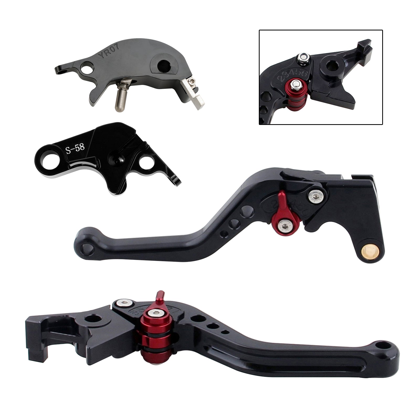 NEW Short Clutch Brake Lever fit for YAMAHA YZF R7 MT-10/SP FZ-10/SP 2022-23