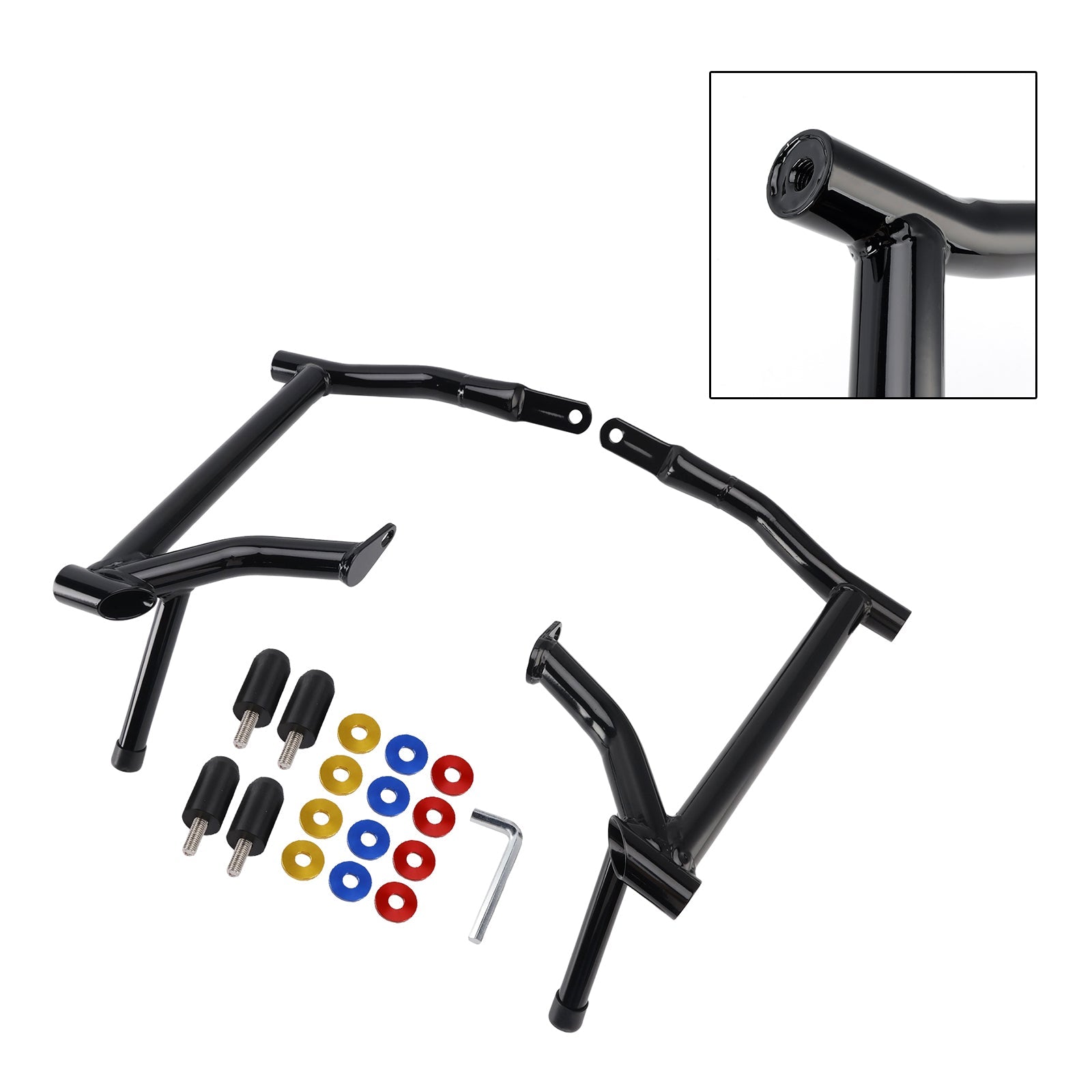 2014-2023 Road Glides Street Glides Road Glides FLHT FLHX Saddlebag Guard Crash Bar Frame Protector Bumper Black