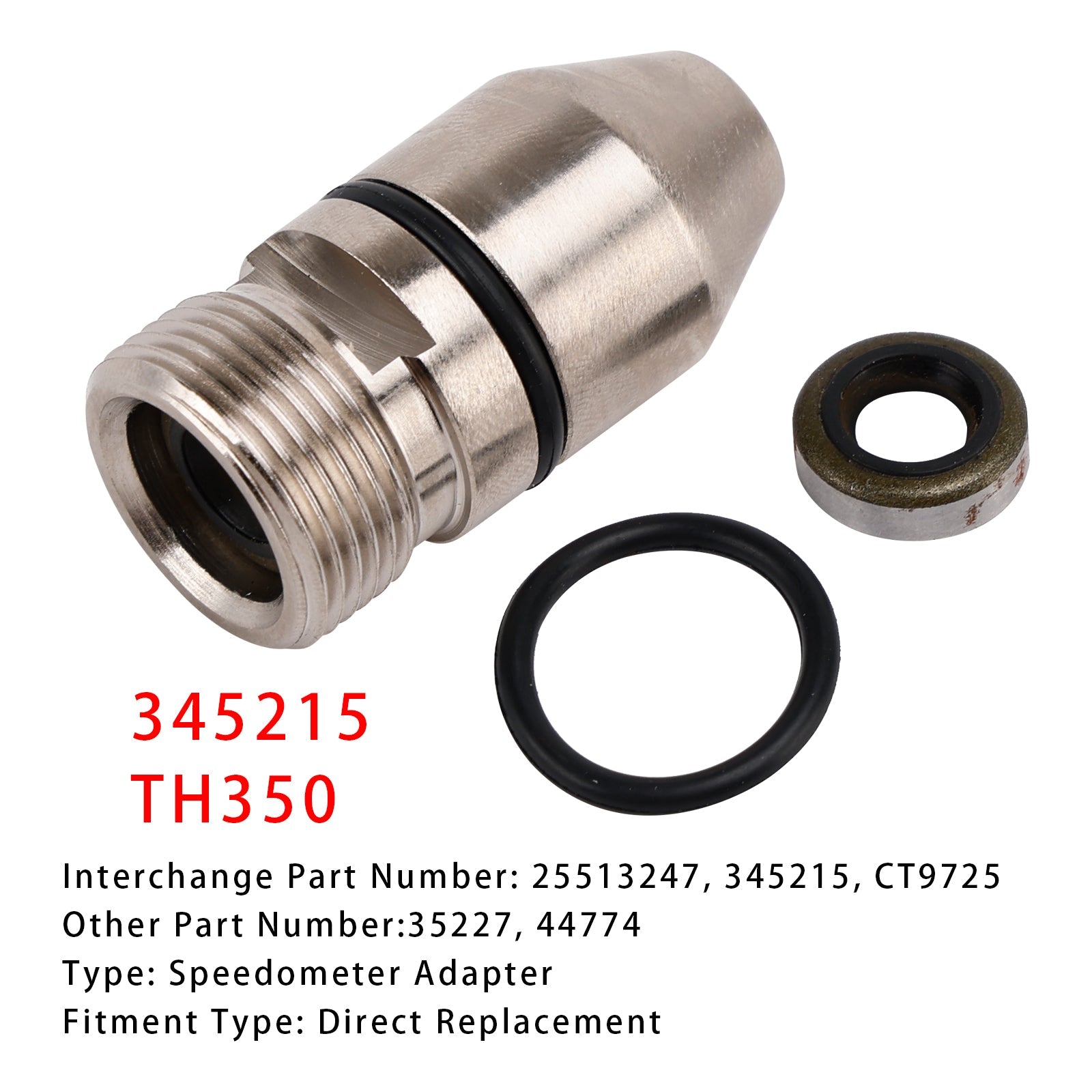 TH350 Speedo Gear Sleeve Housing w/ Extra Seals 345215 For GM Turbo 350