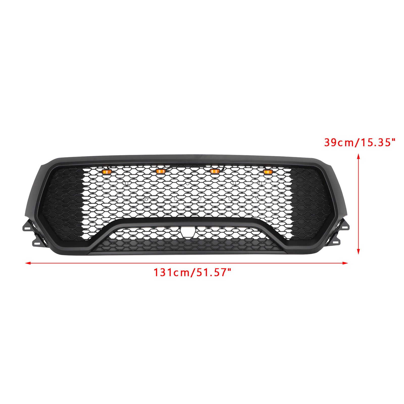 TRX Style LED Honeycomb Front Upper Hood Grille Fit Dodge Ram 1500 2019-2022
