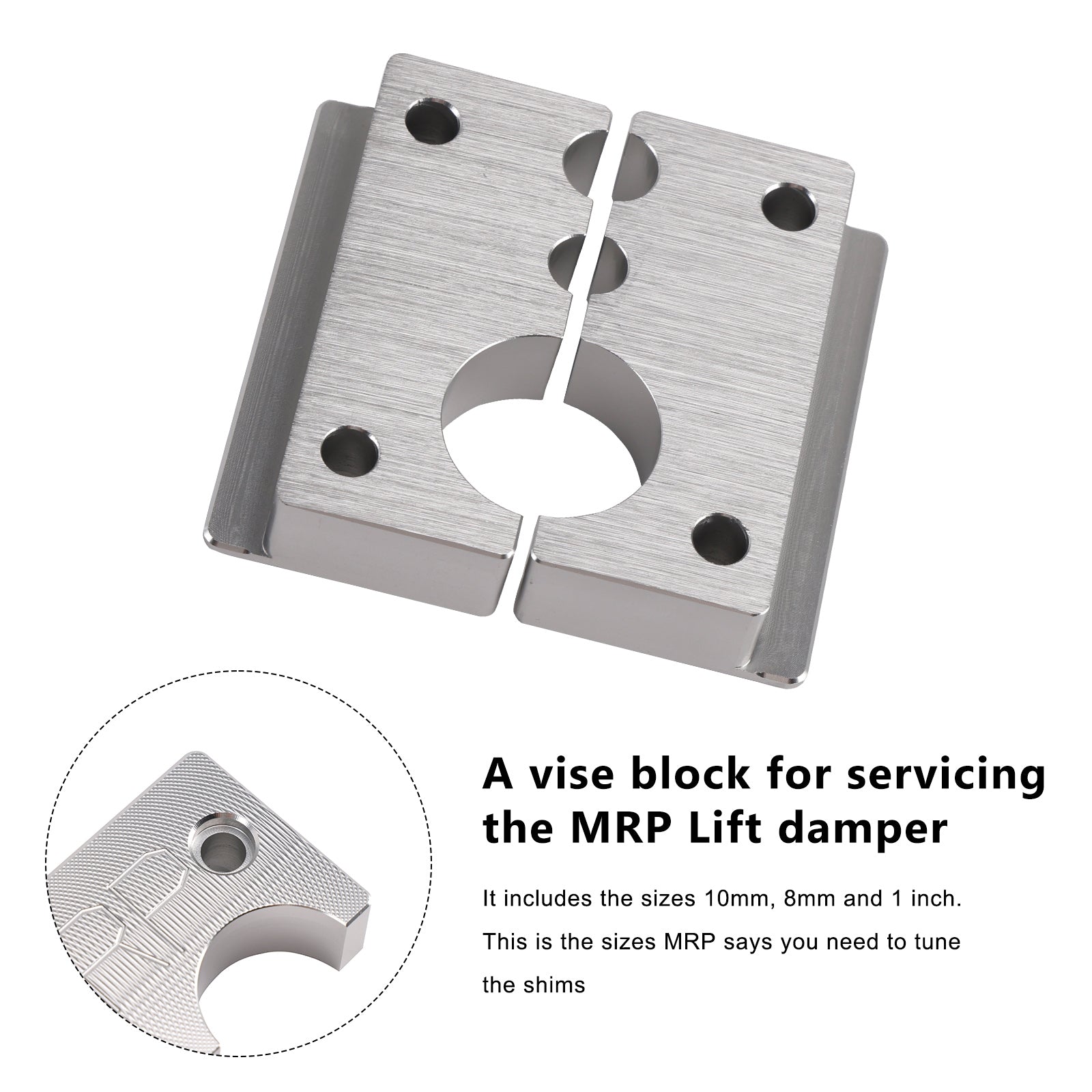 Tool for MRP Lift damper to tune it. Has 8mm/10mm/1 inch vise clamp/block