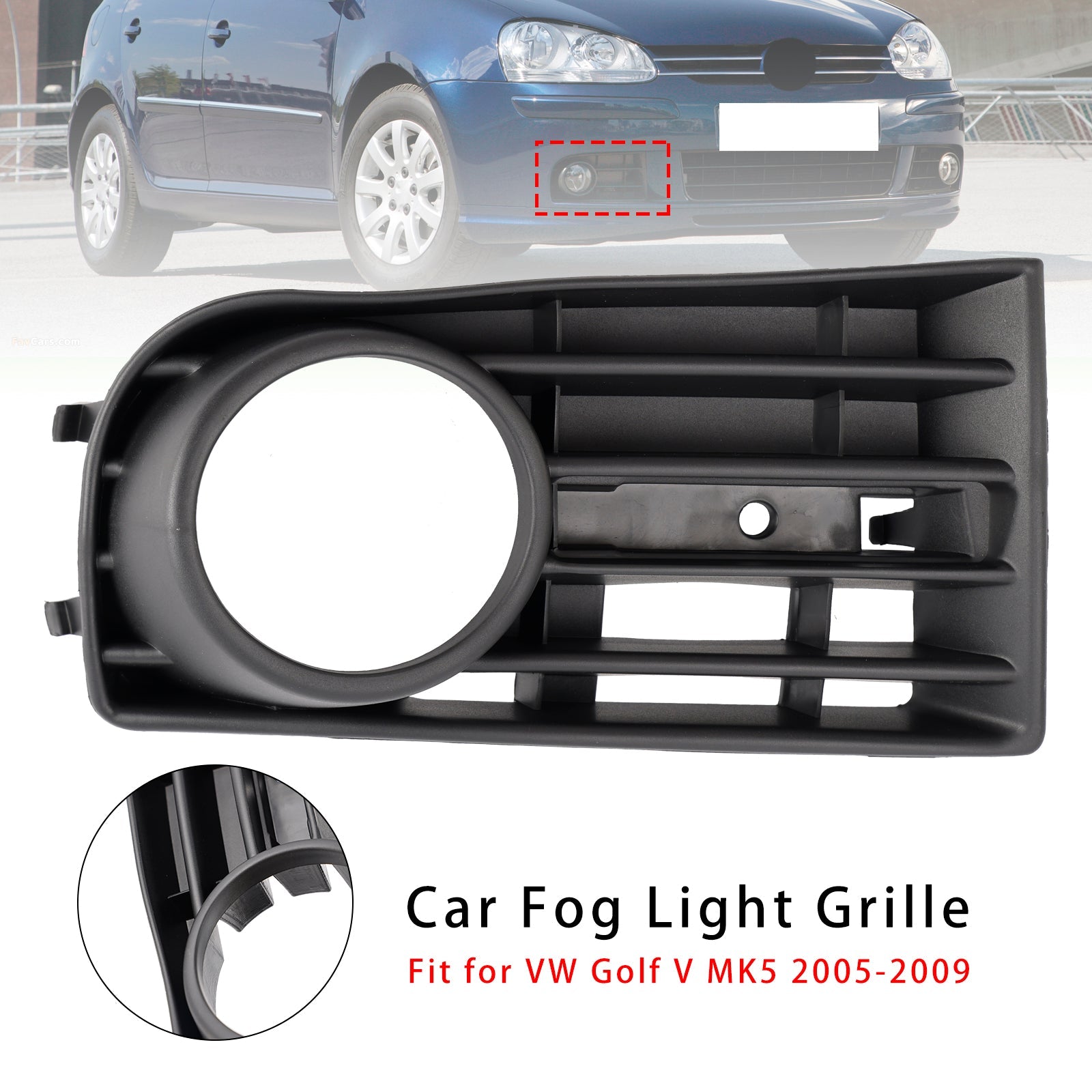 2003-2009 VW Golf V MK5 Front Right Side Bumper Grille Fog Light Grill 1K0853666B
