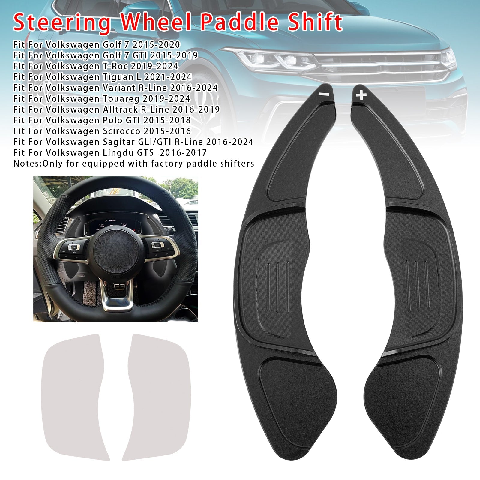 Steering Wheel Paddle Shifter Extension For VW Golf 7 T-ROC
