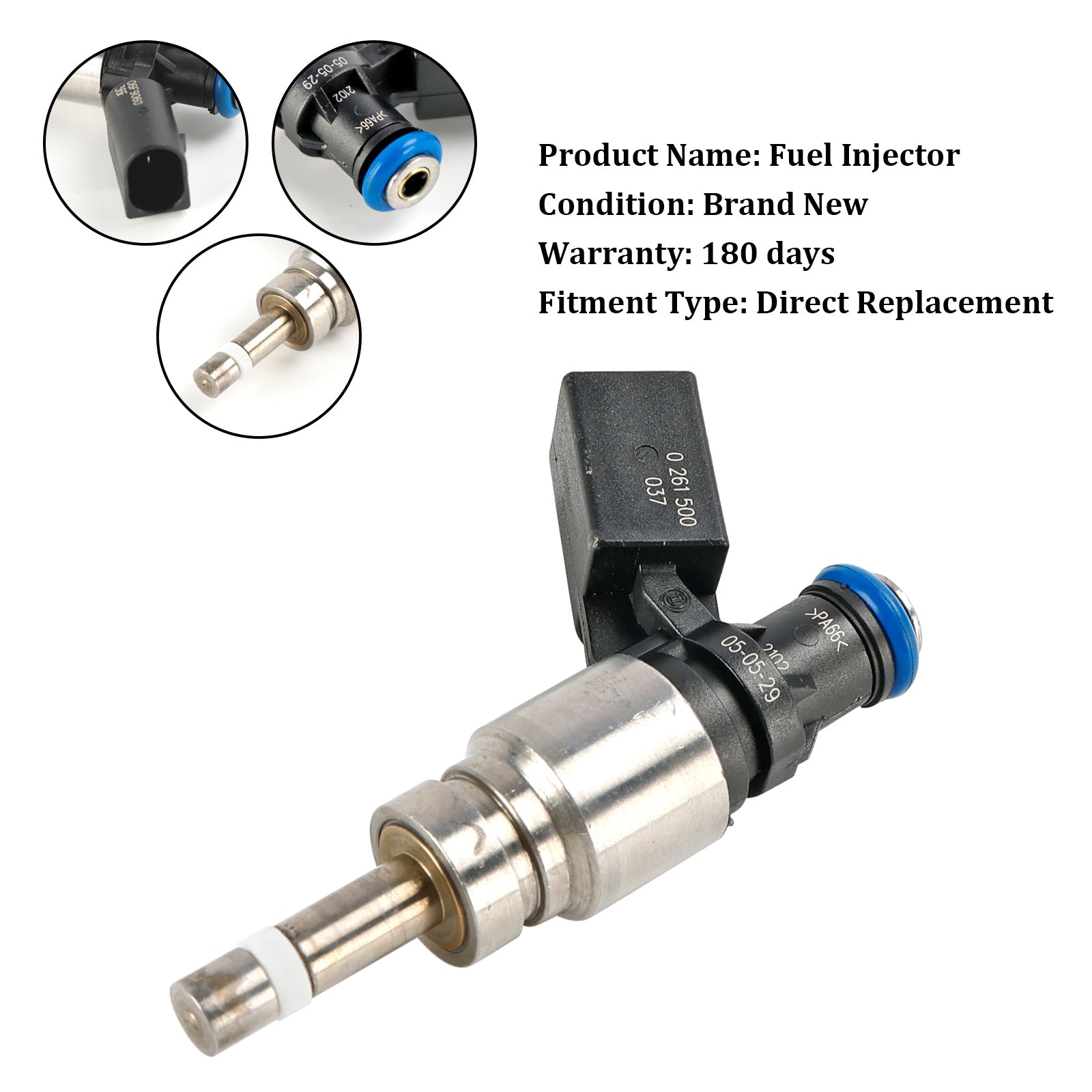 1PCS 연료 인젝터 06E906036F FIT AUDI Q5 A4 A5 A6 3.2L V6 2008-2011 0261500037